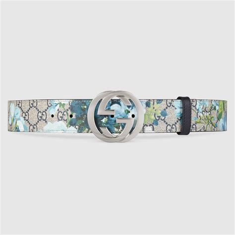 gucci belt blue bloom|women gucci belt original.